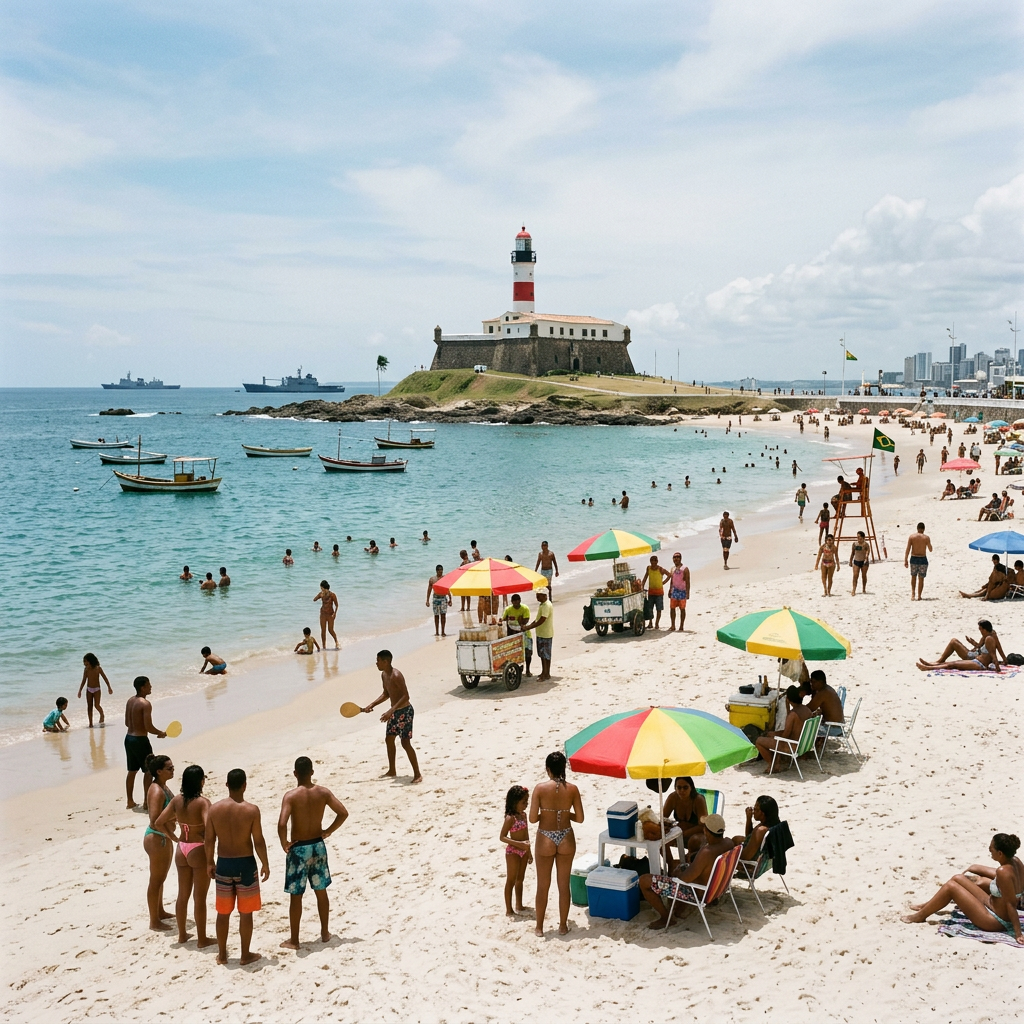 Praia do Porto da Barra em Salvador